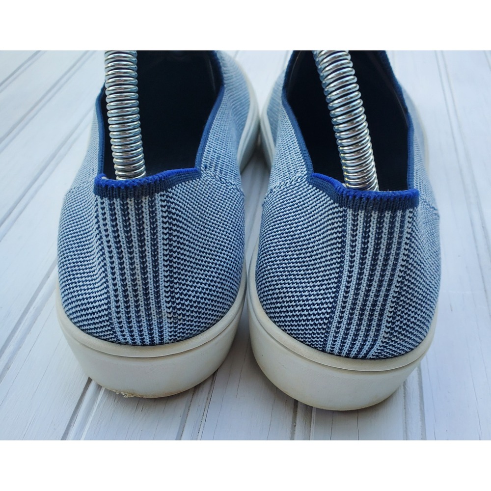 Rothys The Sneaker Womens 9 Blue White Knit Slip On Casual Comfort Shoes - Picture 3 of 5